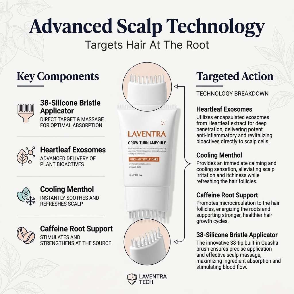 Laventra™- Hair Growth Serum with Built in Brush