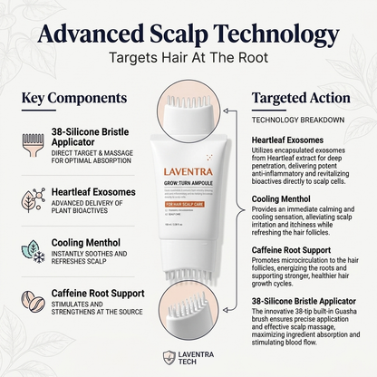 Laventra™- Hair Growth Serum with Built in Brush